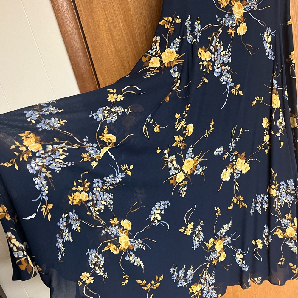 Reformation Navy Floral Maxi Dress - Picture 2 of 6